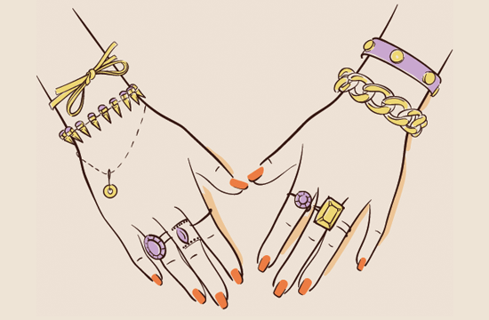 rings and bracelets on hands