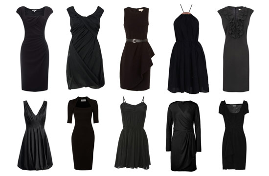 different black dresses