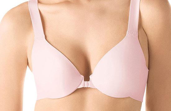 baby pink bra with front closure