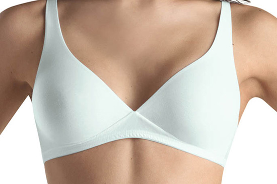 white wireless bra