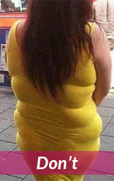 too tight yellow dress