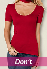 long red fitted blouse