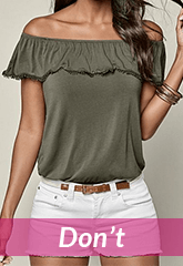 army green off shoulder blouse