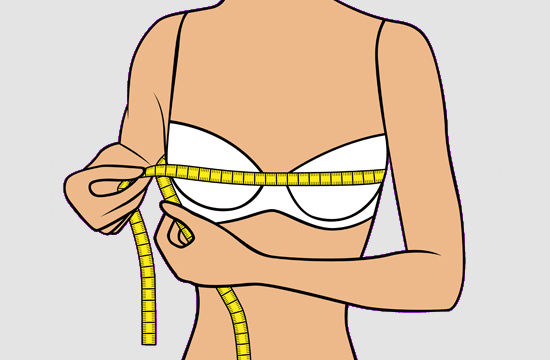 measuring bra size