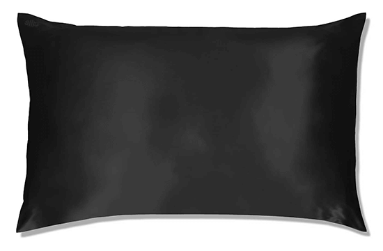 black silk pillow case