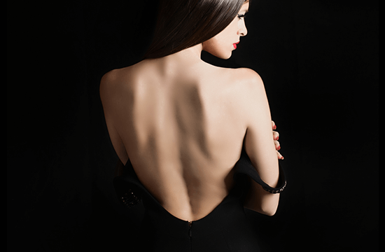 bare back of woman