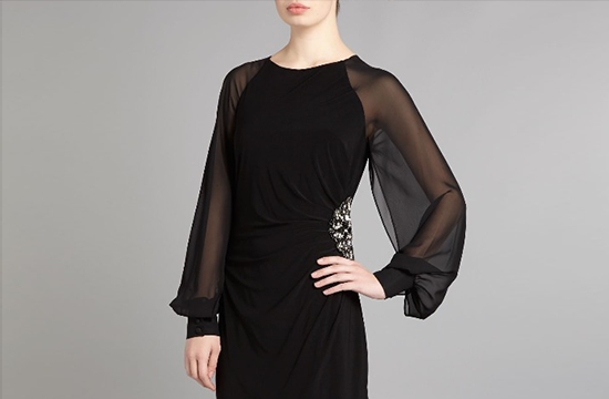 classy sheer black dress