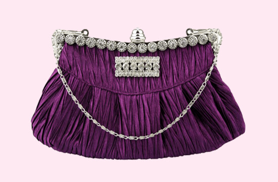 elegant purple handbag