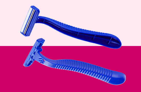 two blue razor