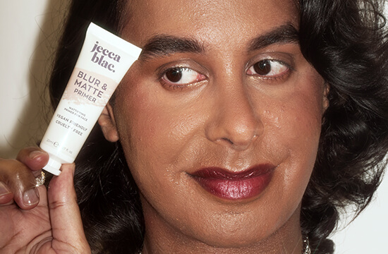 transgender holding makeup