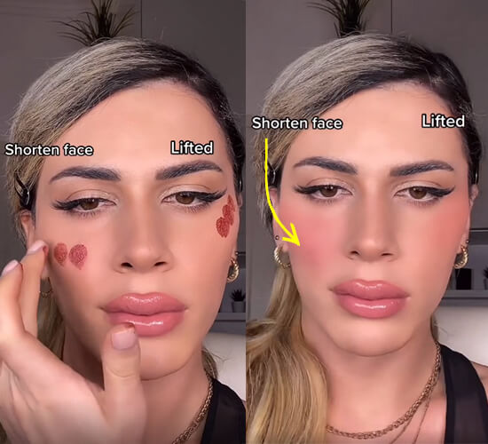 blush tutorial to enhance cheeks