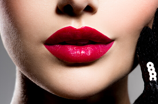 woman's red lips