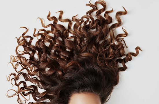 curly brown hair