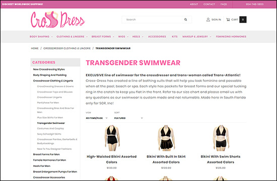 Cross Dress website