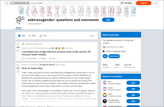 Reddit - r/asktransgender