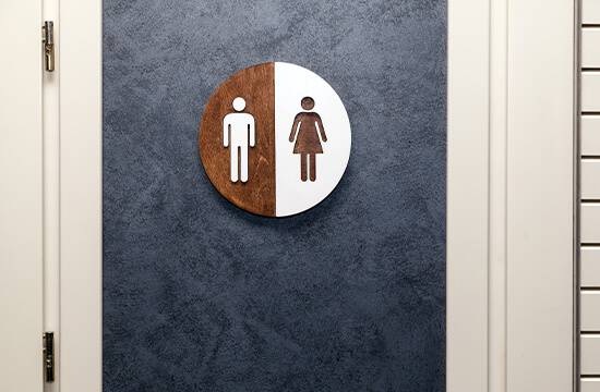 bathroom signage male/female