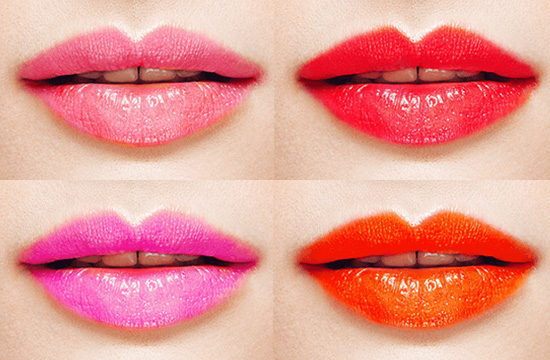lips with different lipstick color