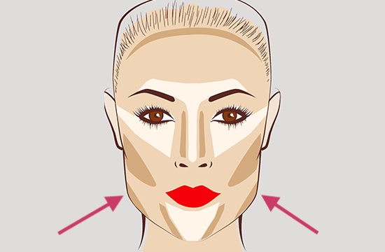 contouring makeup diagram