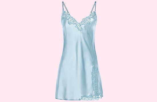 light blue night gown